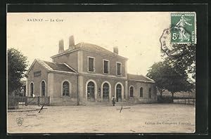 Ansichtskarte Avenay, La Gare, Ansicht vom Bahnhofsgebäude