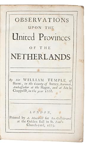 Observations upon the United Provinces of the Netherlands.