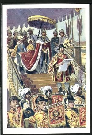 Bild des Verkufers fr Sammelbild Dissen, Fritz Homann AG, Geschichte unserer Welt, Bild 155, Englischer Vizeknig in Indien 1876 zum Verkauf von Bartko-Reher