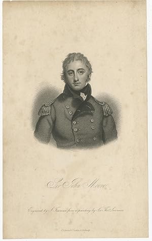 Antique Portrait of Sir John Moore by Freeman (c.1850)