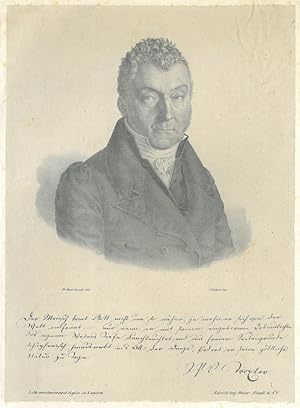 Bild des Verkufers fr TROXLER, Ignaz Paul Vital (1780 - 1866). Brustbild nach halbrechts des Schweizer Philosophen, Arzt und Politikers. Darunter Zitat. zum Verkauf von Peter Bierl Buch- & Kunstantiquariat Inh.: Andrea Bierl