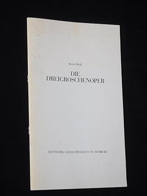 Bild des Verkufers fr Programmheft Deutsches Schauspielhaus in Hamburg 1980/81. DIE DREIGROSCHENOPER von Brecht, Weill (Musik). Regie: Christof Nel, musikal. Ltg.: Joachim Kuntzsch, Bhnenbild: Michel Peter, Kostme: Marie-Therese Cramer. Mit Christian Redl (Macheath), Gerd Kunath (Peachum), Rotraut de Neve (Celia), Therese Affolter (Polly), Angelika Thomas (Spelunken-Jenny), Andrea Brgin, Gerhard Olschewski, Christian Ebert zum Verkauf von Fast alles Theater! Antiquariat fr die darstellenden Knste