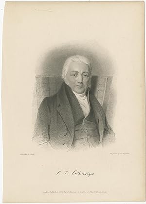 Antique Portrait of S.T. Coleridge by Wagstaff (1834)