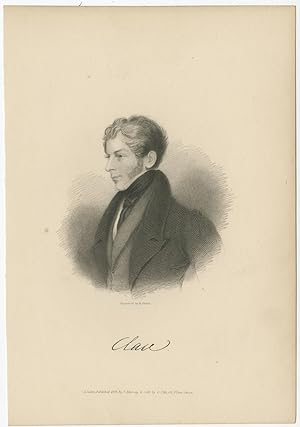 Antique Portrait of Clau by Finden (1833)