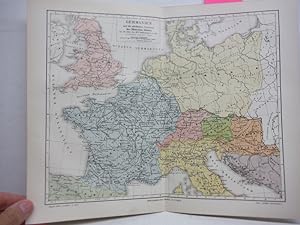 Meyers Antique Colored Map of GERMANIEN (1890)