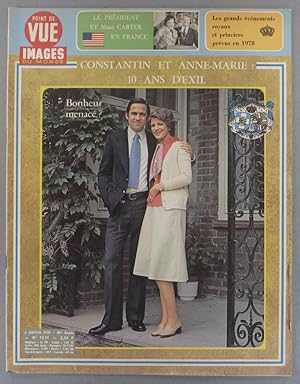 Constantin de Grèce et Anne-Marie : 10 ans d'exil Le président Carter en France. 6 janvier 1978.