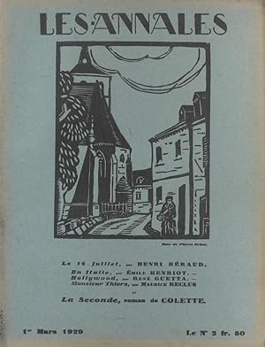 Bild des Verkufers fr Les Annales politiques et littraires N 2329 : Henri Braud - Emile Henriot - Ren Guetta - Maurice Reclus - Colette 1er mars 1929. zum Verkauf von Librairie Et Ctera (et caetera) - Sophie Rosire