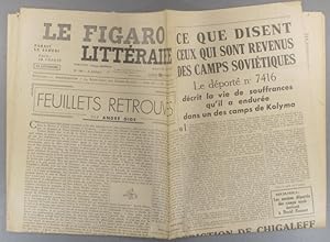 Seller image for Le Figaro littraire N 188. Andr Gide - Camps sovitiques 26 novembre 1949. for sale by Librairie Et Ctera (et caetera) - Sophie Rosire