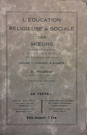 Seller image for L'ducation religieuse et sociale des moeurs. Sans date. for sale by Librairie Et Ctera (et caetera) - Sophie Rosire
