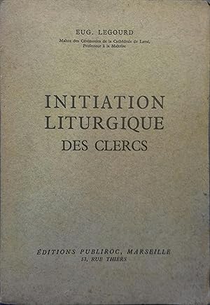 Initiation liturgique des clercs. Vers 1930.