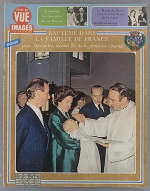 Baptême dans la famille de France. - Hussein de Jordanie. 2 juin 1978.
