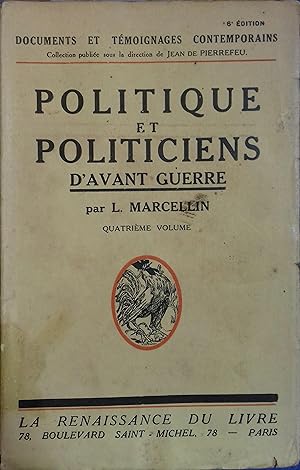 Seller image for Politique et politiciens d'avant guerre. Vers 1925. for sale by Librairie Et Ctera (et caetera) - Sophie Rosire