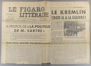 Seller image for Le Figaro littraire N 159. Mauriac sur Sartre - Yvonne Sarcey - Le Kremlin croit-il  la guerre?. 7 mai 1949. for sale by Librairie Et Ctera (et caetera) - Sophie Rosire