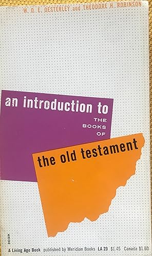 Seller image for An Introduction to the Books of the Old Testament for sale by Margaret Bienert, Bookseller