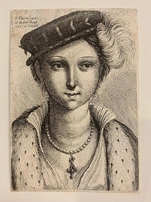 Untitled (Woman with dark plumed hat)