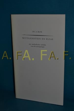 Immagine del venditore per Wittgenstein en Elias : een methodische richtlijn voor de antropologie venduto da Antiquarische Fundgrube e.U.