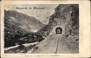 Ansichtskarte / Postkarte Mendoza Argentinien, Tunel da las Chinches, F C Trasandino