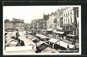 Ansichtskarte 's-Hertogenbosch, Markt mit Marktständen