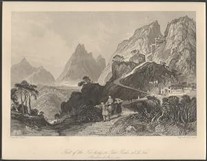 Bild des Verkufers fr Foot of the Too-hing, or Two Peaks, at Le Nai (Province of Shen-Si). China Antique Print. zum Verkauf von Asia Bookroom ANZAAB/ILAB