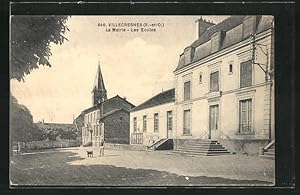 Carte postale Villecresnes, La Mairie, Les Ecoles