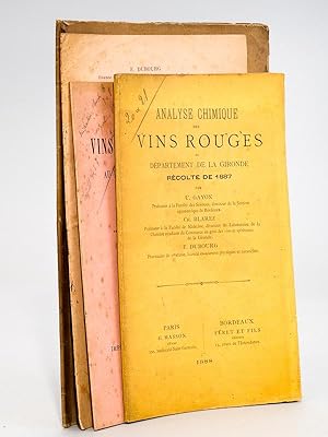 Analyse chimique des Vins Rouges du Département de la Gironde, Récolte de 1887 [ Avec : ] Analyse...