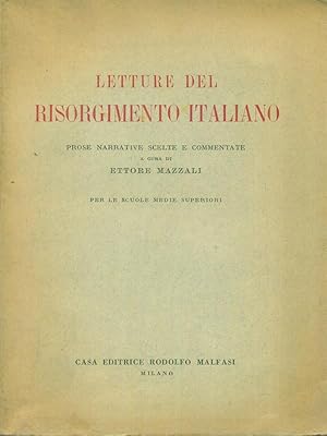 Bild des Verkufers fr Letture del Risorgimento Italiano zum Verkauf von Librodifaccia