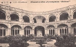 Lisboa Claustro dos Jaronymos Belem Portugal Old Postcard