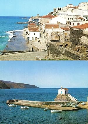 Andros Church Greece Afia Thalassini 2x Greek Postcard s