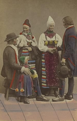 Seller image for Sweden Dalarna Rttvik Couple Summer Traditional Fashion CDV Photo Eurenius 1868 for sale by Bits of Our Past Ltd