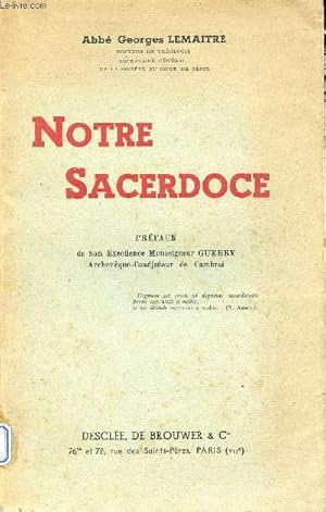 Seller image for Notre Sacerdoce. for sale by Le-Livre