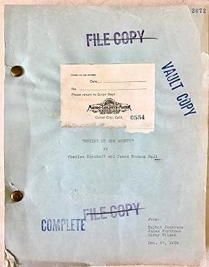 Bild des Verkufers fr Original screenplay for the Oscar-winning 1935 film  Mutiny on the Bounty . zum Verkauf von Burns' Bizarre, IOBA