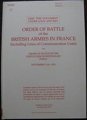 Order of battle of the British armies in France (including lines of communication units): And ord...