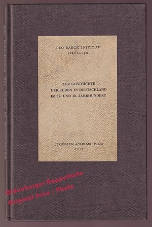 Zur Geschichte der Juden in Deutschland im 19. und 20. Jahrhundert (1971) - Leo Baeck Institute (...