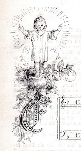 Original-Holzschnitt:1867 Die Blume Jesse's