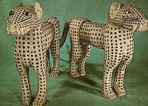 Antiquities Of Benin Nigeria Primitive Art Leopards Postcard