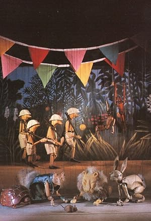Hare & The Tortoise Play Military Marionettes Puppets London Theatre Postcard