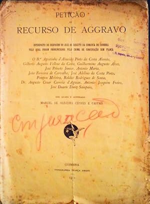 PETIÇÃO DE RECURSO DE AGGRAVO.