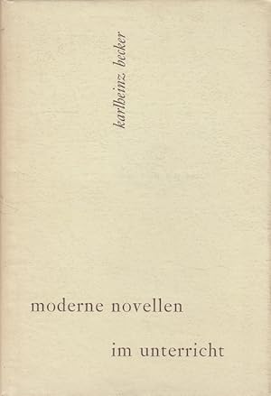 Immagine del venditore per Moderne Novellen im Unterricht. venduto da Versandantiquariat Nussbaum