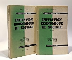Bild des Verkufers fr Initiation conomique et sociale - tome I et II --- collection savoir pour agir - 2e dition zum Verkauf von crealivres