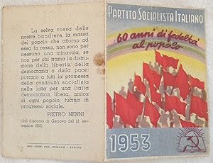 TESSERA PARTITO SOCIALISTA ITALIANO 1953,