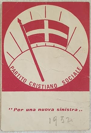 TESSERAPARTITO CRISTIANO SOCIALE 1952,