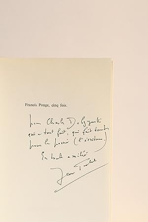 Seller image for Francis Ponge cinq fois for sale by Librairie Le Feu Follet