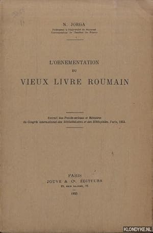 Seller image for L'ornementation du Vieux Livre Roumain for sale by Klondyke