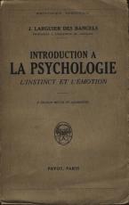 Introduction a la psychologie: L'instinct et l'émotion