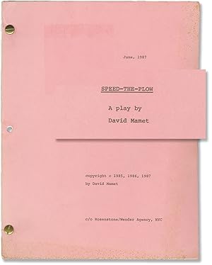 Imagen del vendedor de Speed-the-Plow (Original script for the 1988 play) a la venta por Royal Books, Inc., ABAA