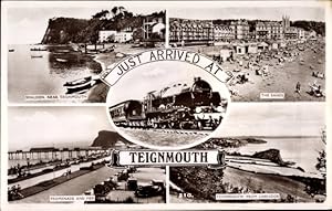 Ansichtskarte / Postkarte Teignmouth South West England, Shaldon near Teignmouth, The Sand, Prome...