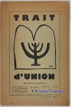 Imagen del vendedor de Trait d'Union n15 a la venta por Librairie du Bassin