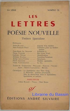 Les Lettres n°35 Poésie nouvelle Théâtre Spatialiste