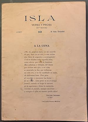 Immagine del venditore per Isla. Verso y Prosa (2 poca). No. 10 venduto da Largine