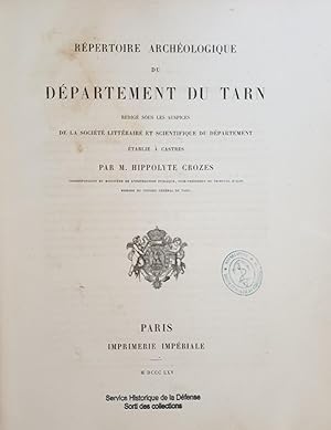 REPERTOIRE ARCHEOLOGIQUE DU DEPARTEMENT DU TARN